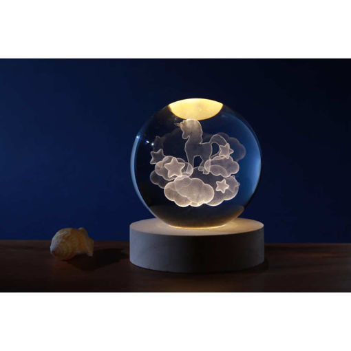 Picture of CRYSTAL BALL LAMP UNICORN